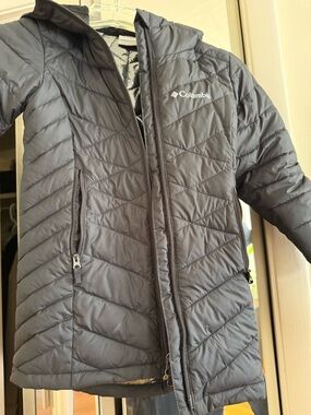Columbia Iridescent Quilted Jacket in Black and silver